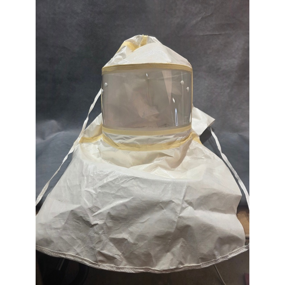 Bullard PA30 Respirator Hood White Tyvek PAPR System Component Wide View Visor